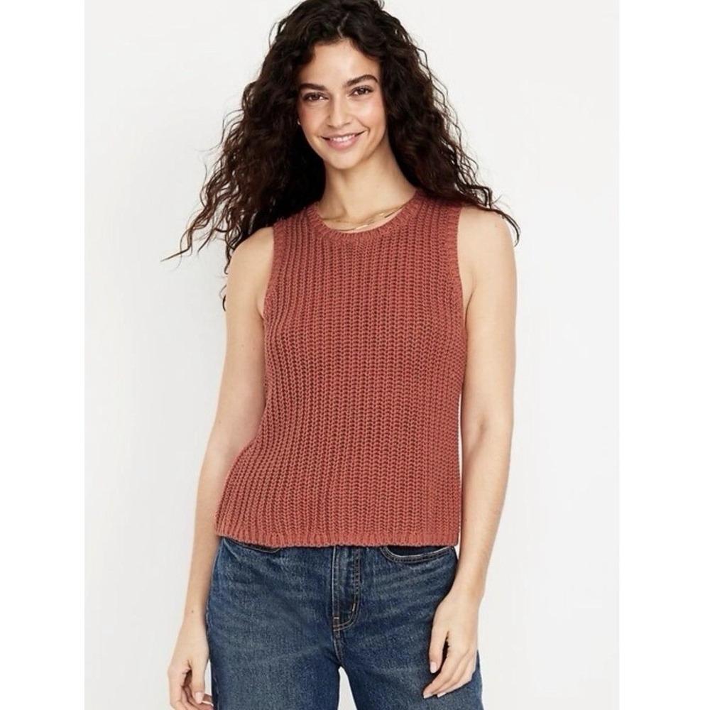 NWT Old Navy Dusty Rose Chunky Knit Sleeveless Sweater 3X